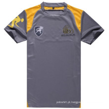 Combinação de cores 100% poliéster humidade Wicking Sports T Shirt